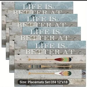 New Set of Four Lake House Decor Placemats